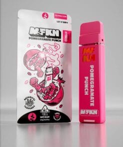 MFKN Disposable 2G Pomegranate Punch vape featuring bold tart pomegranate flavor, smooth performance, and compact premium disposable design