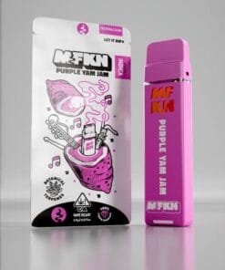 MFKN Disposable 2G Purple Yam Jam vape featuring sweet creamy yam dessert flavor, smooth performance, and compact premium disposable design