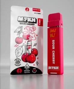 MFKN Disposable 2G Sour Cherry vape featuring bold tangy cherry flavor, smooth performance, and compact premium disposable design