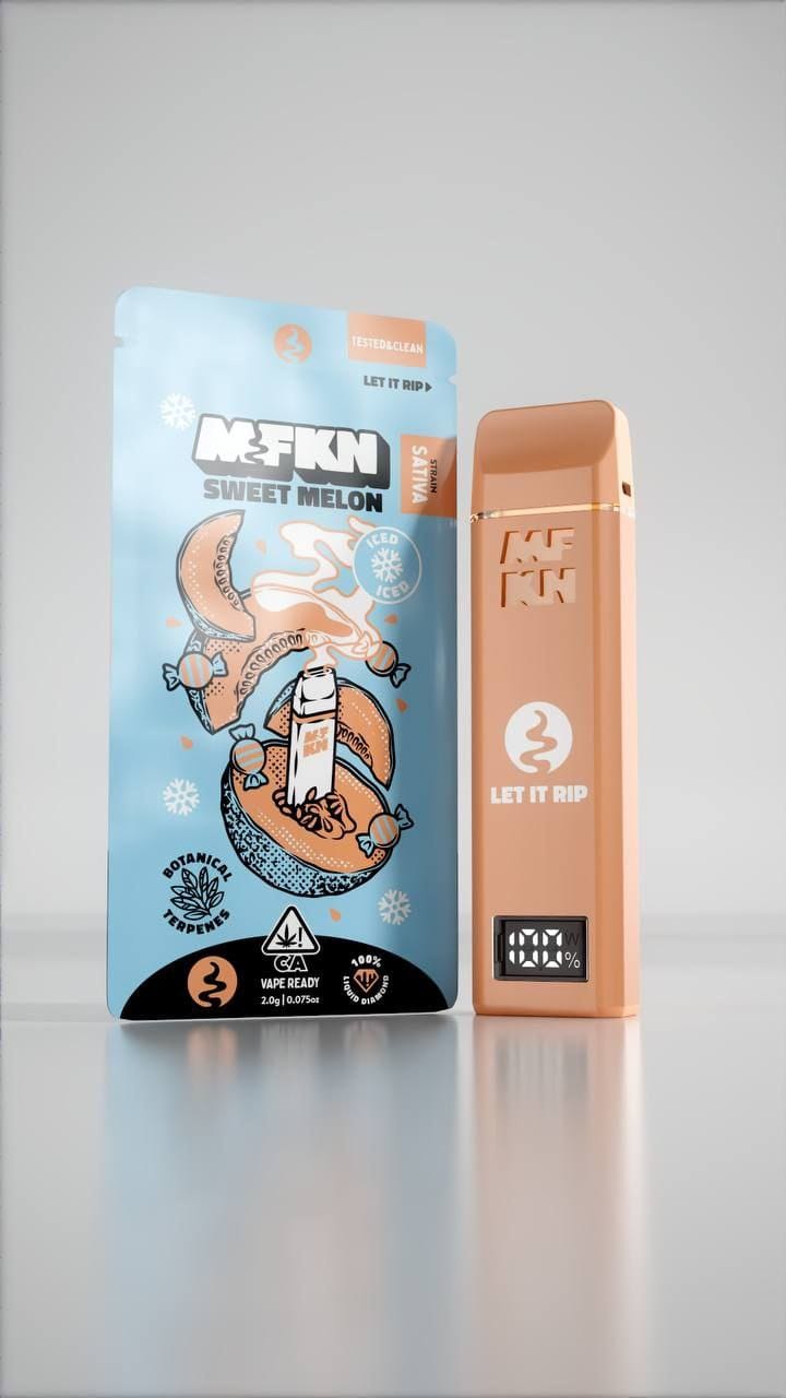 MFKN Disposable 2G Sweet Melon vape featuring juicy sweet melon flavor, smooth performance, and compact premium disposable design